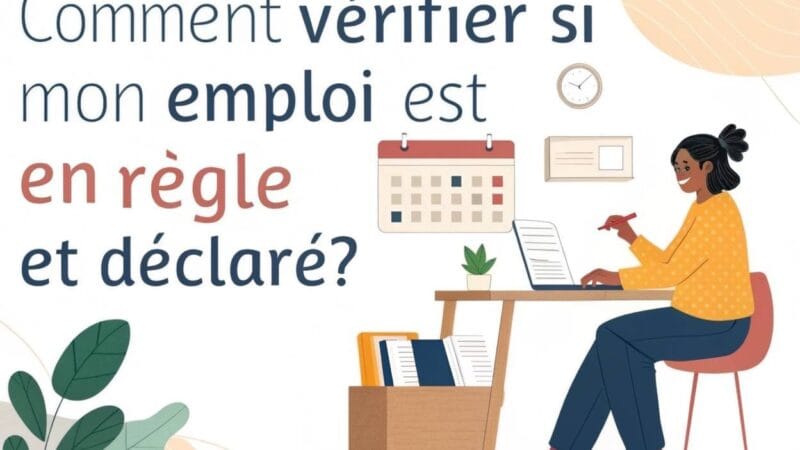 Comment vérifier si mon emploi est en règle et déclaré ?