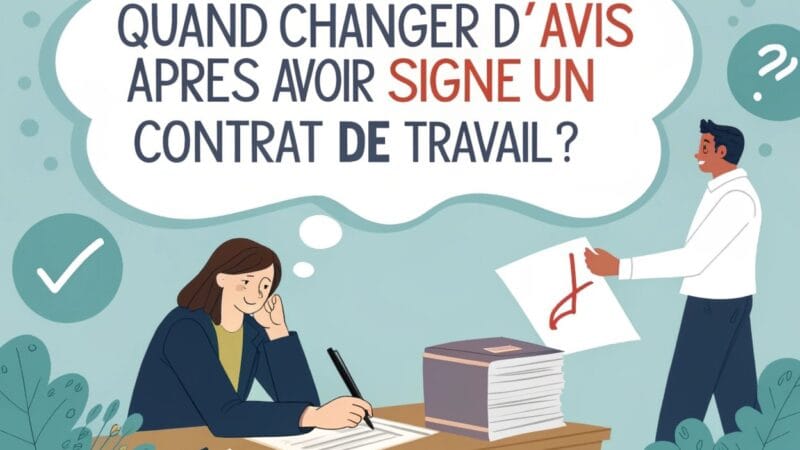 Quand changer d’avis après avoir signé un contrat de travail ?