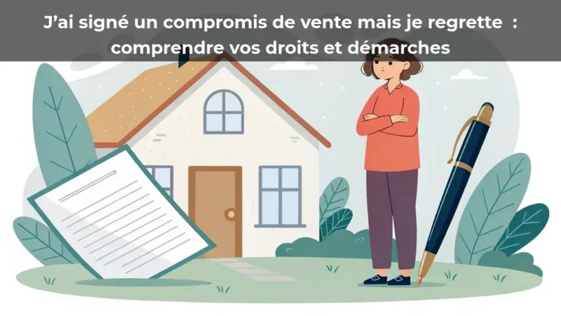 J’ai signé un compromis de vente mais je regrette&nbsp;: comprendre vos droits et démarches